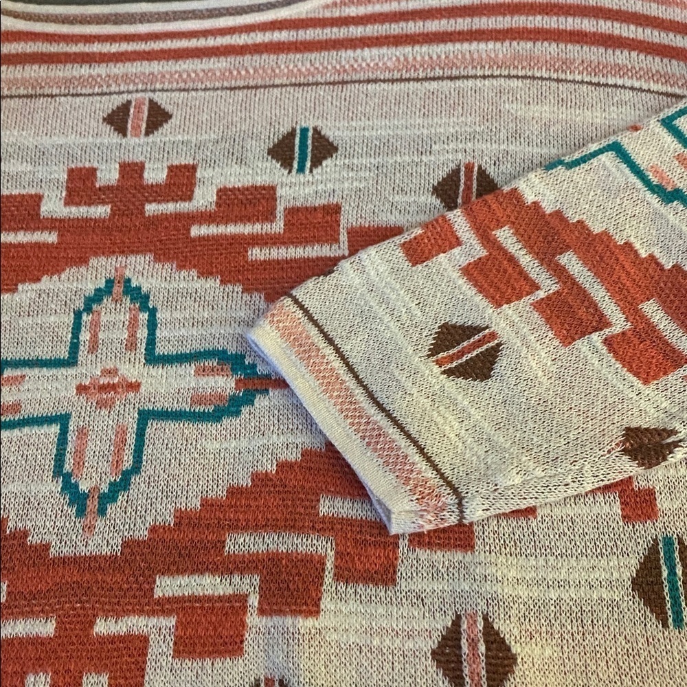 Bass Pro Southwestern Aztec Patterned Tunic Sweater - Picture 4 of 5